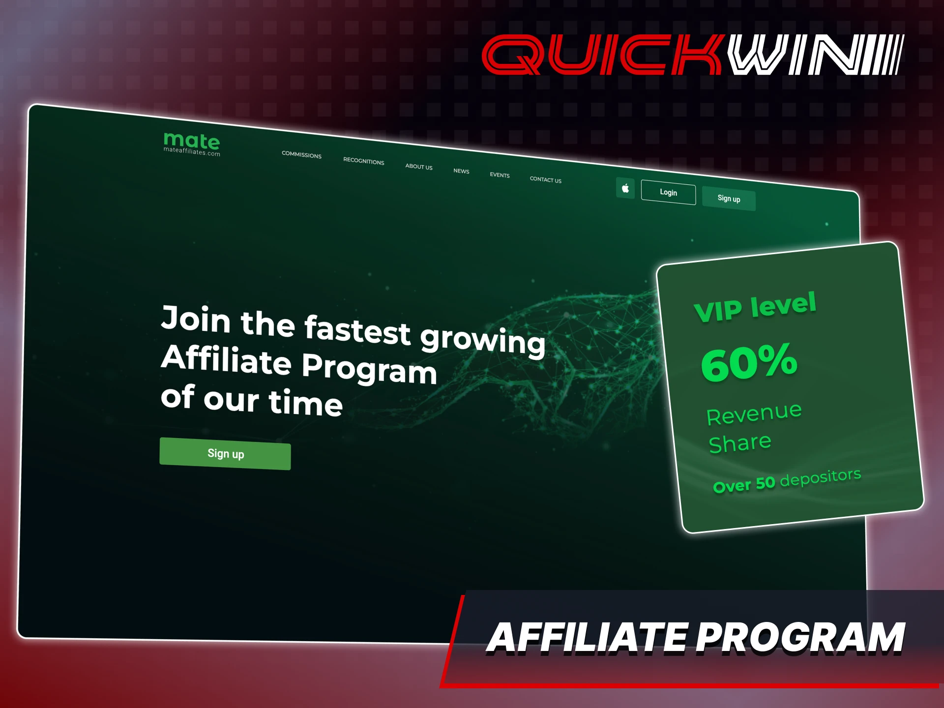 Join Quickwin affiliate program to start earning money.